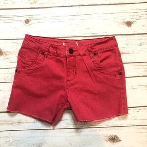 New without tags Chuns Women's size 28 cutoff raw hem shorts red